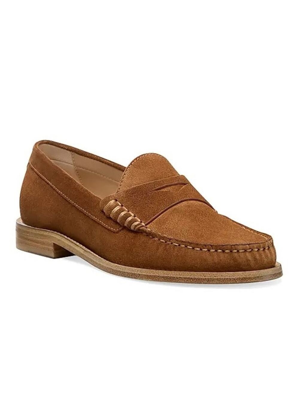 Stuart Weitzman Lottie Suede Loafers in Toasted Almond, 10(EU 40.5) - BRAND NEW